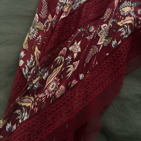 BCBGMaxAzria Floral Print Handkerchief Midi Skirt - Picture 5 of 7